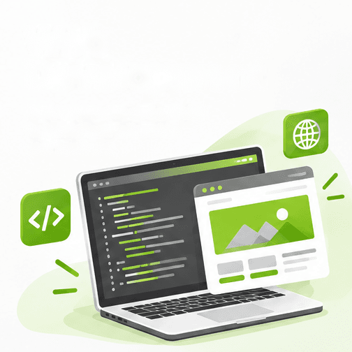 Ilustración de Desarrollo web